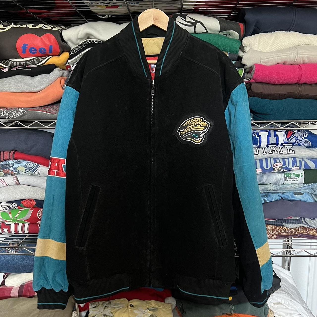 NFL Jacksonville Jaguars Leather Jacket Size XL - Depop