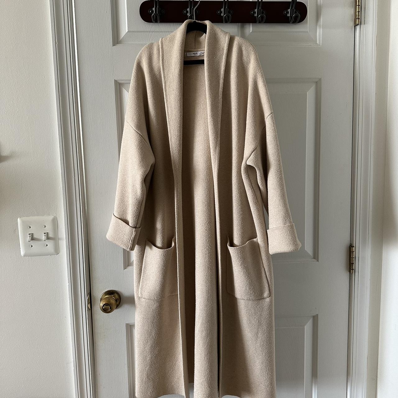 mango ecru ringo coatigan, sis XS/S only worn a few... - Depop