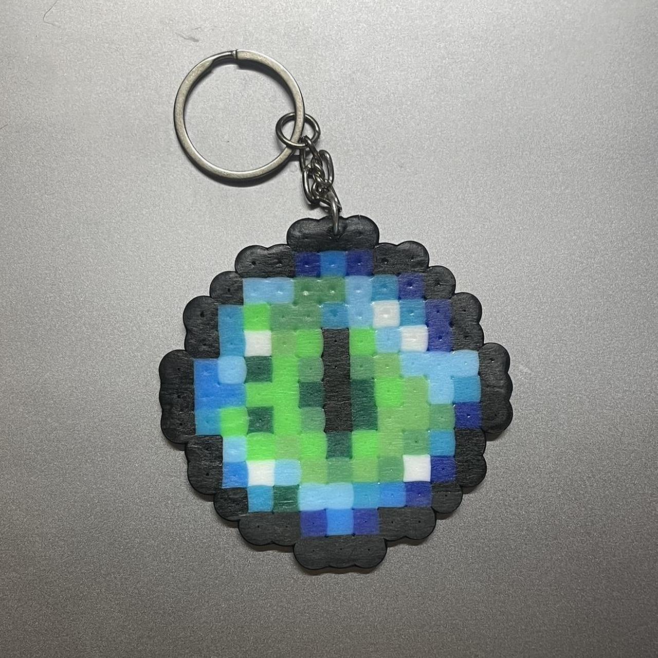 💙 eye of ender perler bead keychain 💙 #ender... - Depop