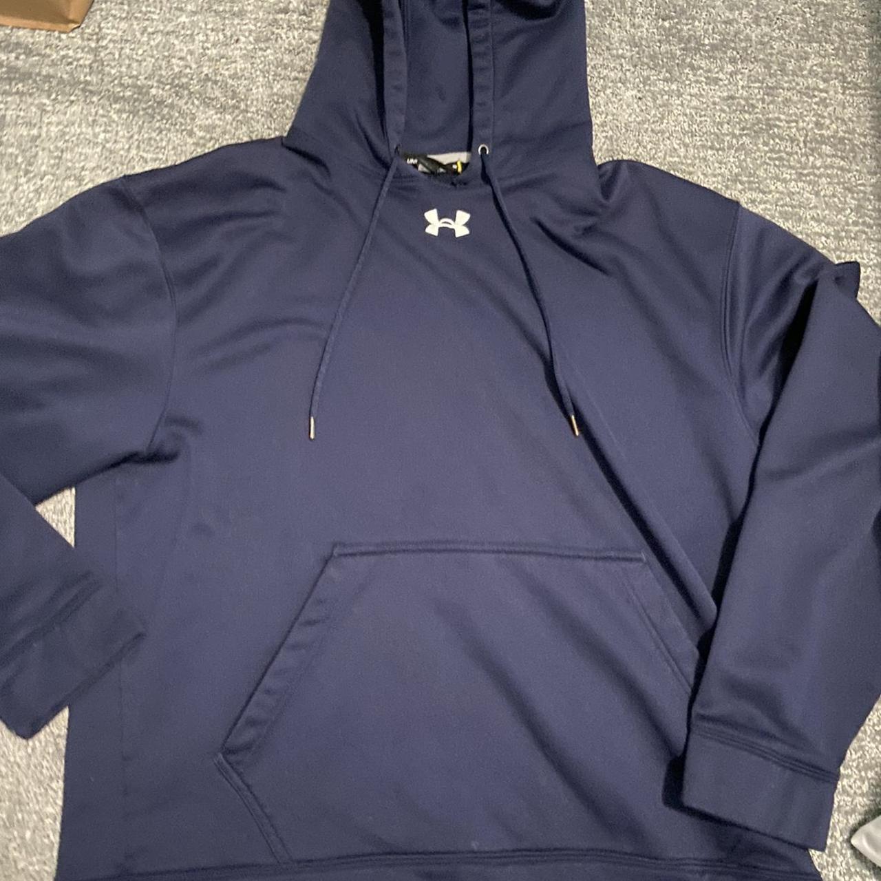 Under armor hoodie center swoosh Size large - Depop