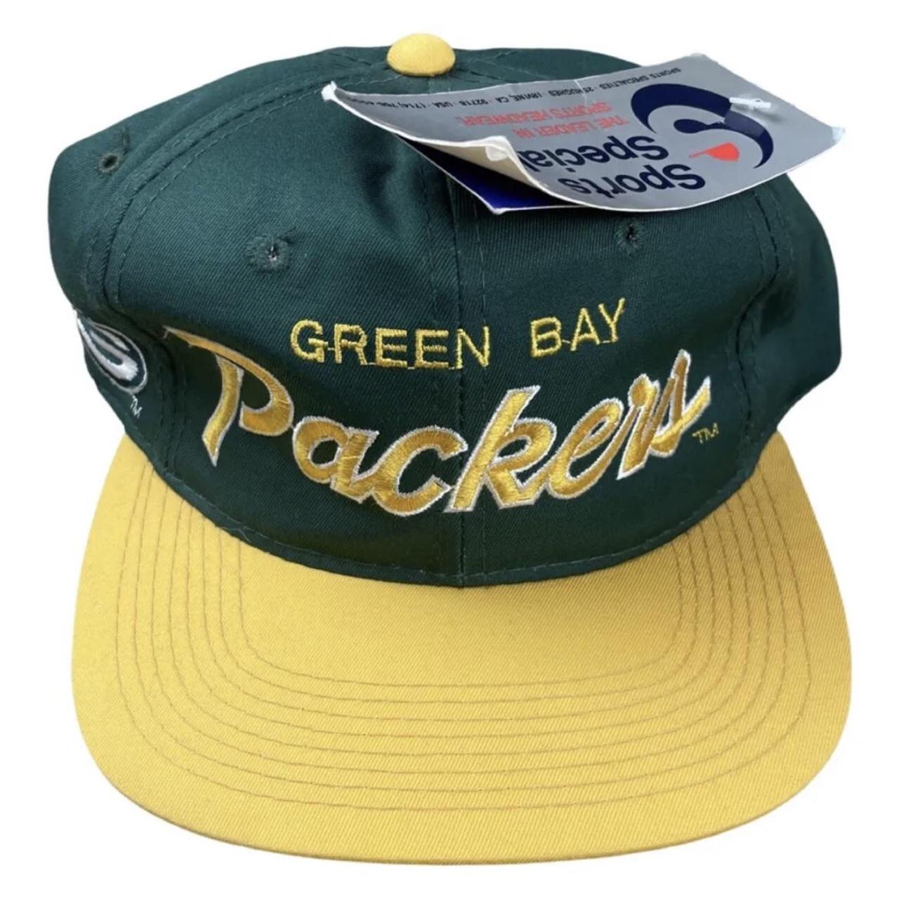 90's Green Bay Packers Sports Specialties Script NFL Snapback Hat