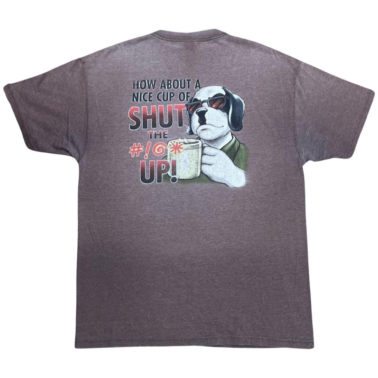 Vintage Big Dog Shirt Funny Grunge Quote Cartoon Art... Depop