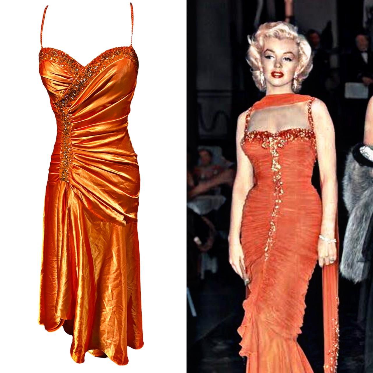 marilyn monroe orange dress