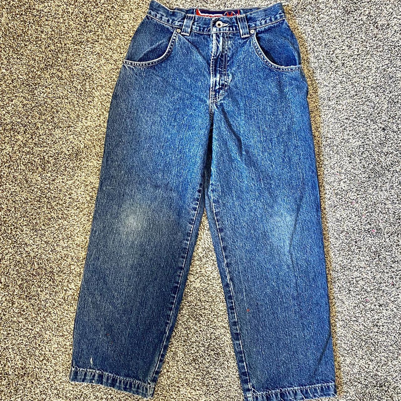 Boys vintage baggy JNCO Jeans 🔥 Red and yellow... - Depop