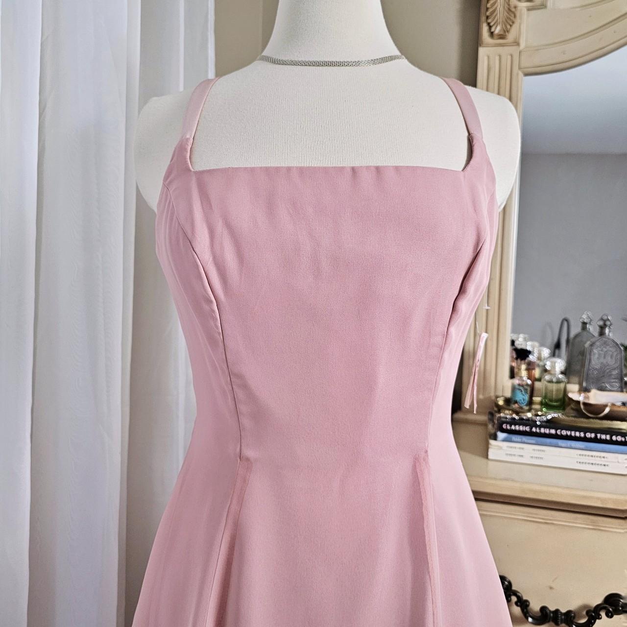 Vintage 90s ballerina pink bow prom dress Square... - Depop