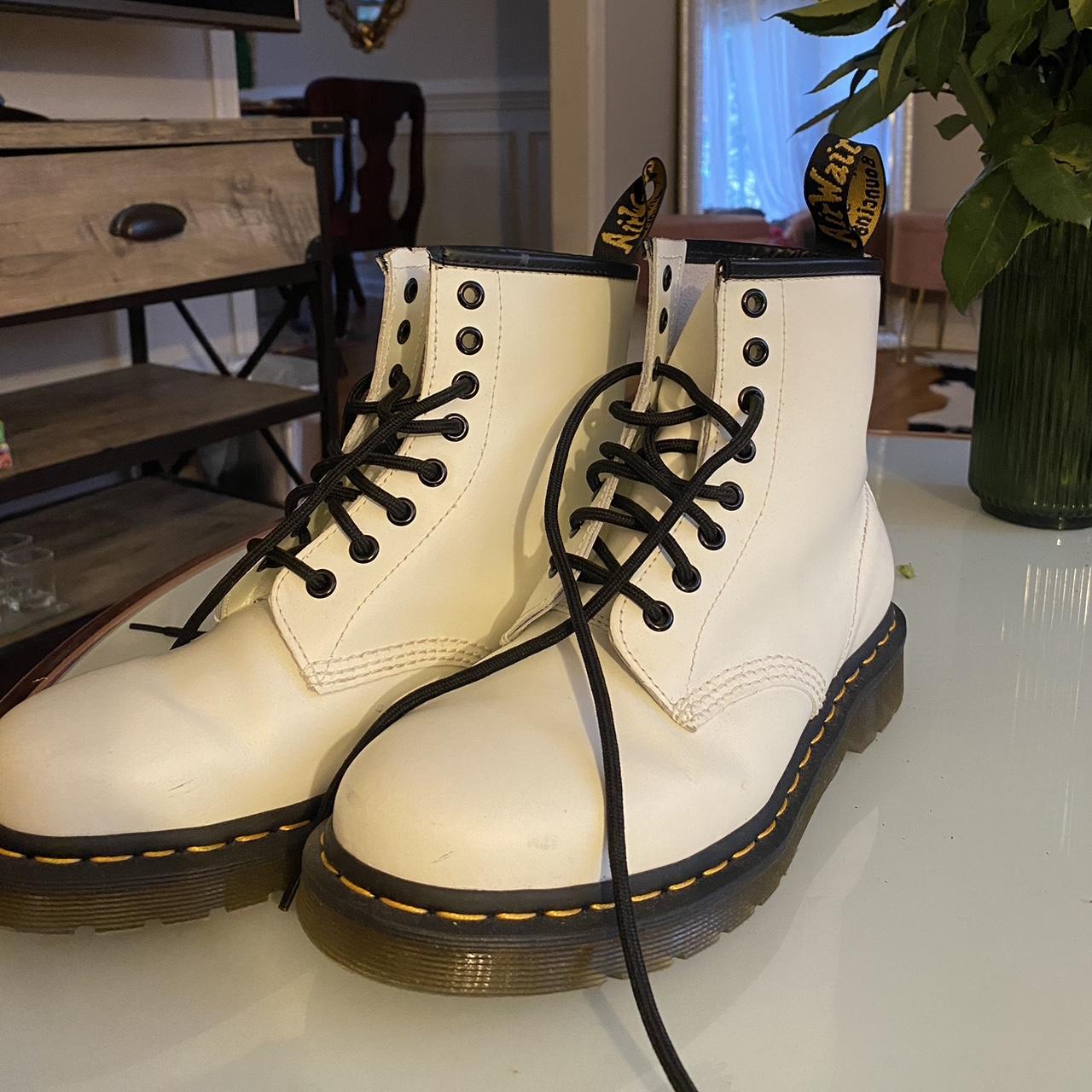 Matte white hot sale doc martens