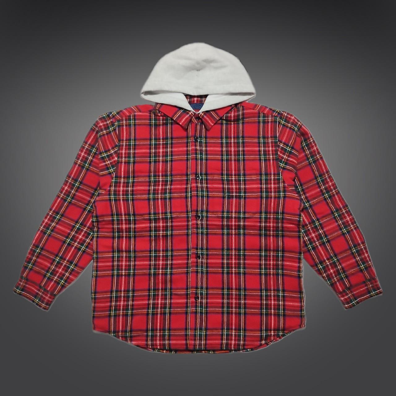 supreme Tartan Flannel Hooded Shirt - スケートボード