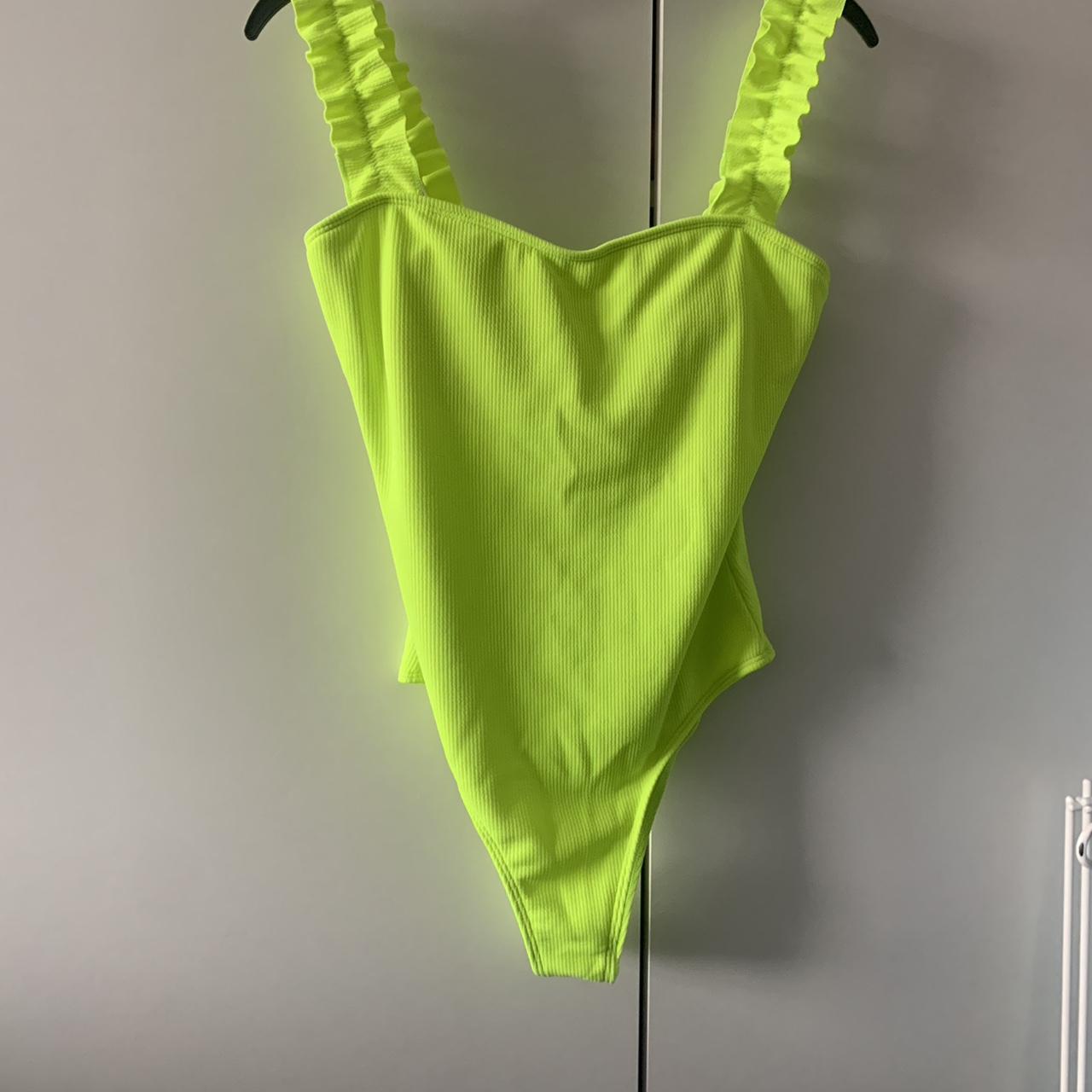 SHEIN Women's Green Swimsuit-one-piece | Depop