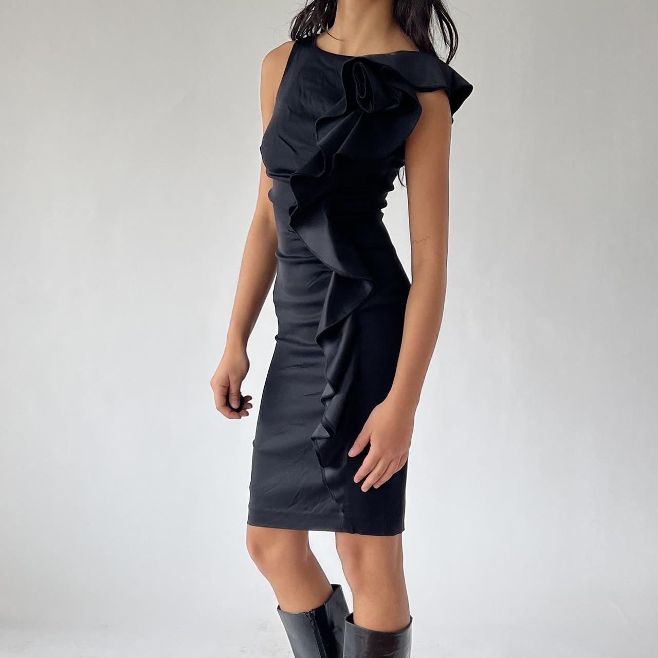 90s le chateau formal black body on midi dress with