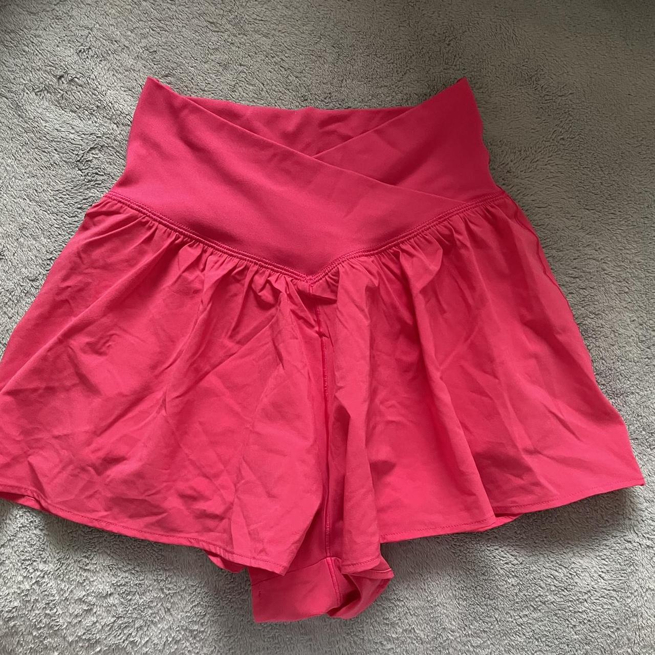 Aerie Real Me Crossover Flowy Short in coral🩷 size... - Depop