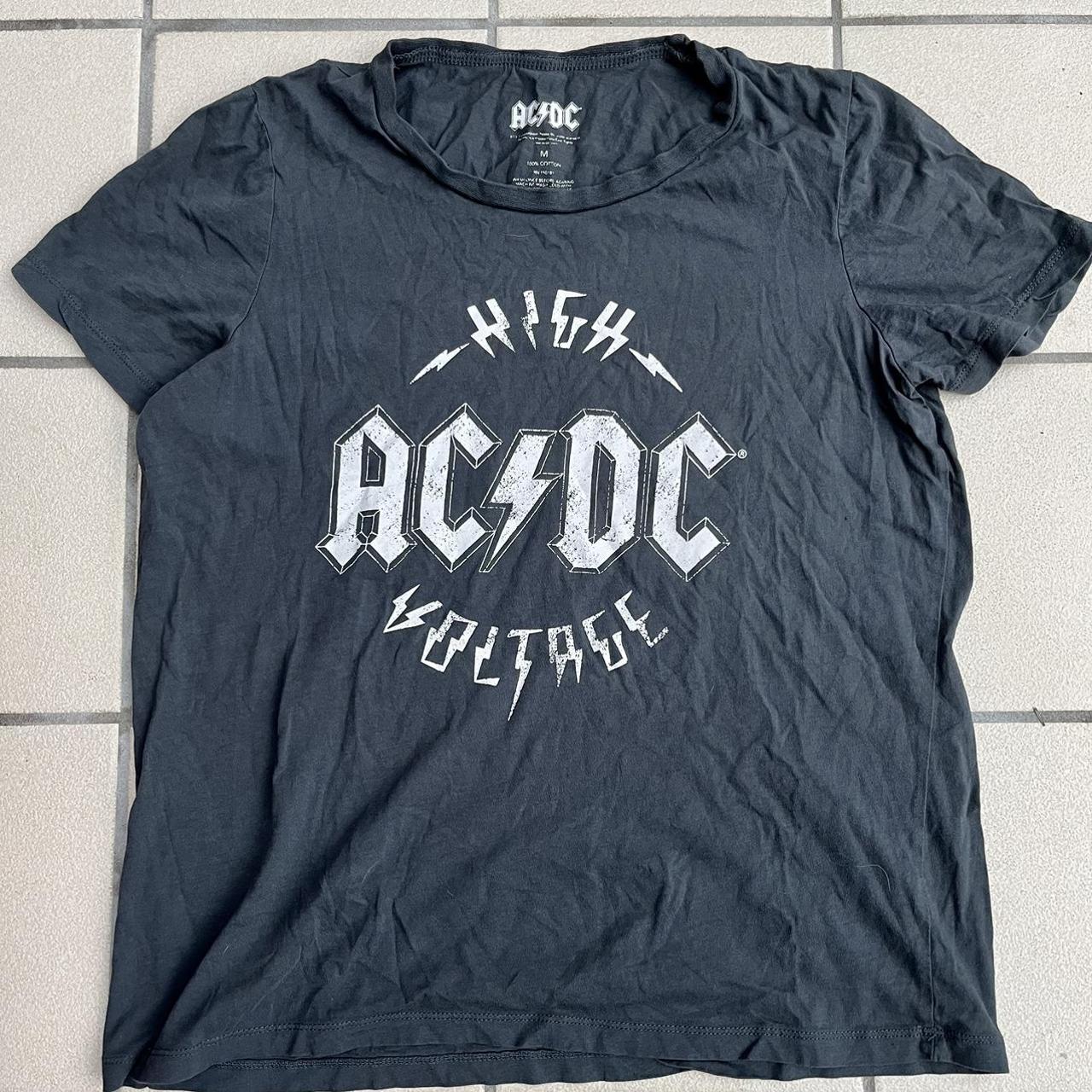 ac/dc t shirt official size medium classic rock... - Depop