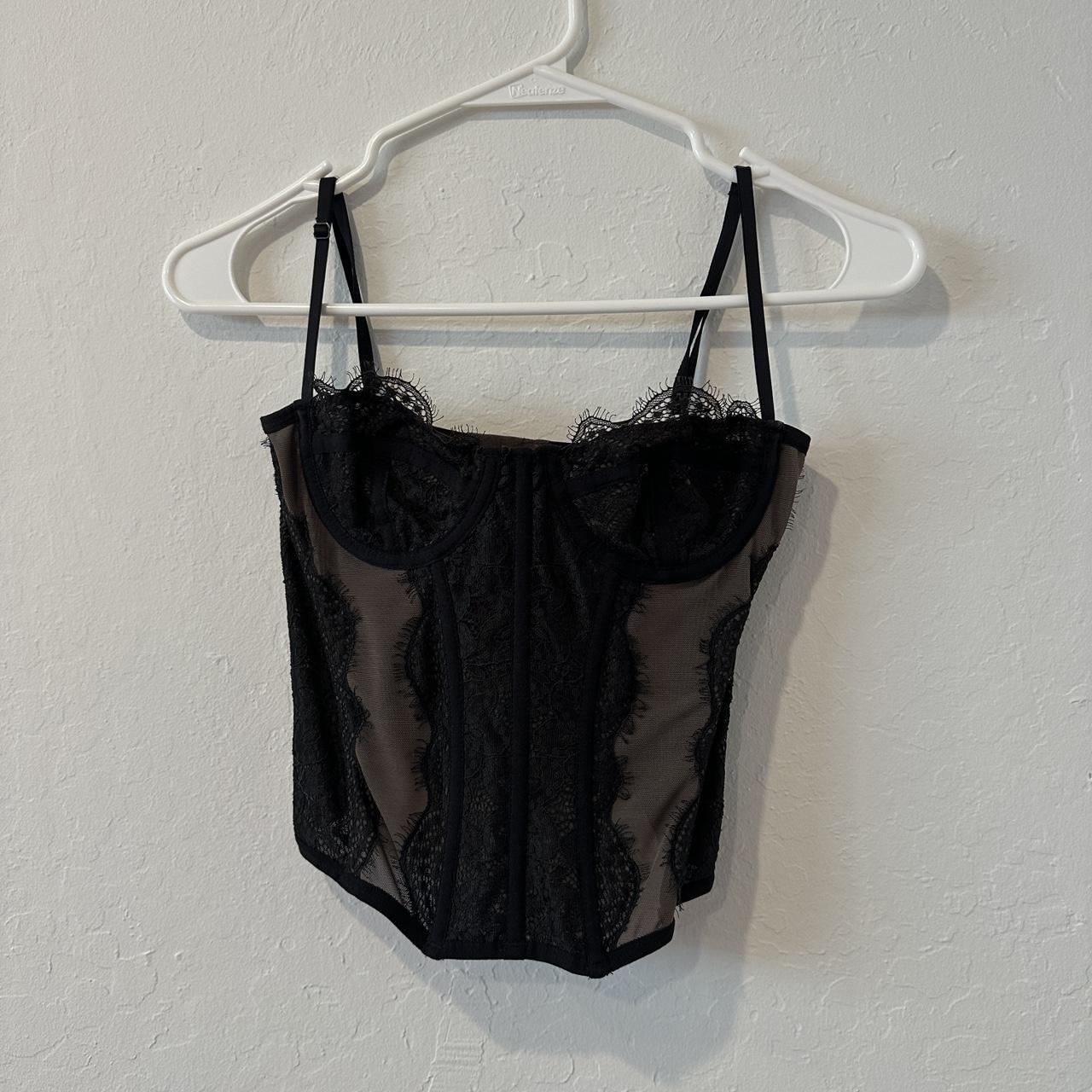 urban outfitters modern love corset in black size - Depop