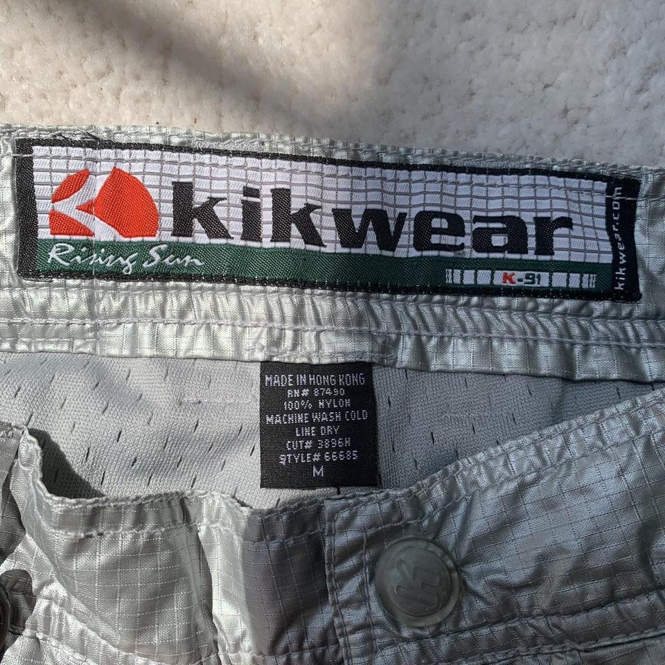 absolutely INSANE 90s/y2k kikwear silver rave pants.... - Depop