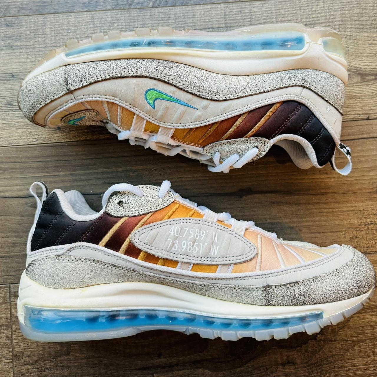 Air max 98 shop mesh and leather sneakers