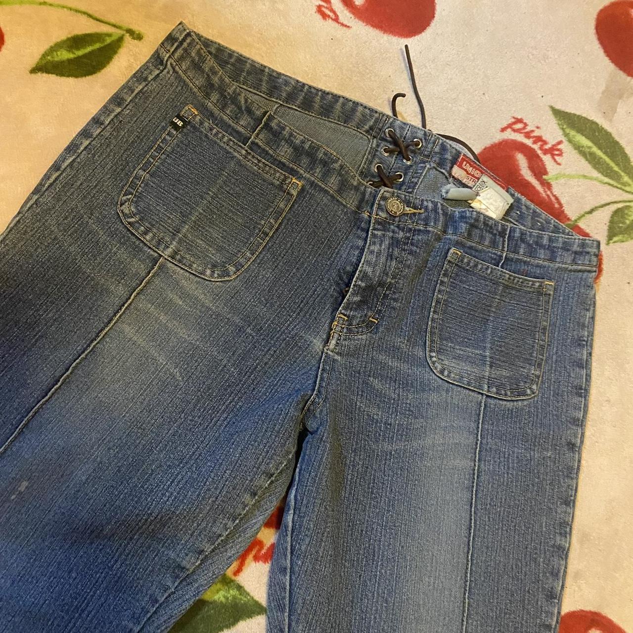 Y K Lace Up Low Rise Flare Jeans By Union Bay Depop