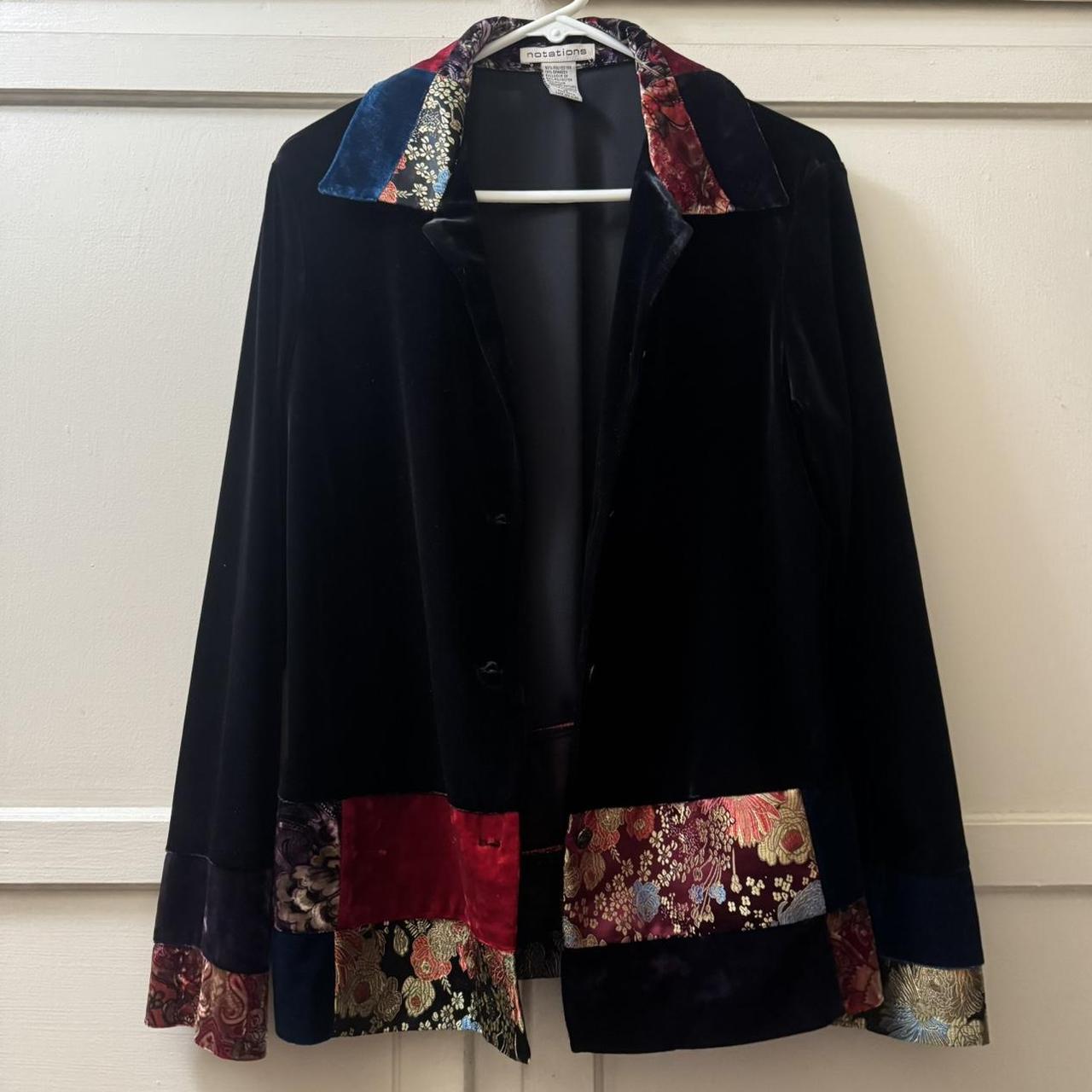 Notations Women's Duster Jacket - Black/Multi - M… - image 8