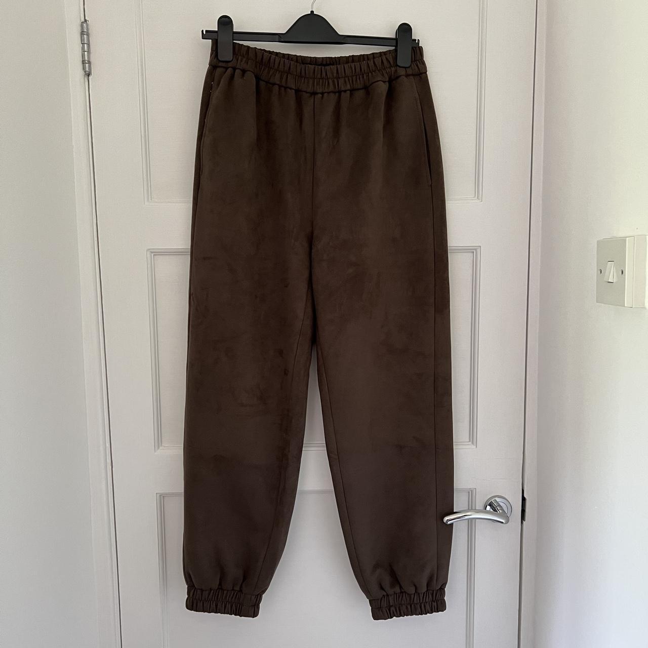 Zara suede joggers sale