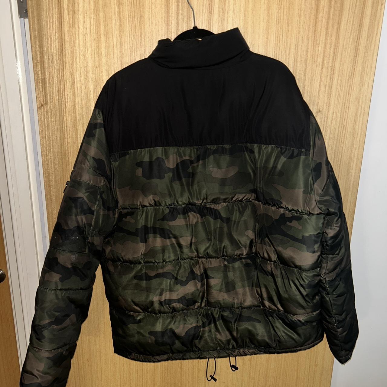 H&M camo puffer jacket Good condition, some wear &... - Depop