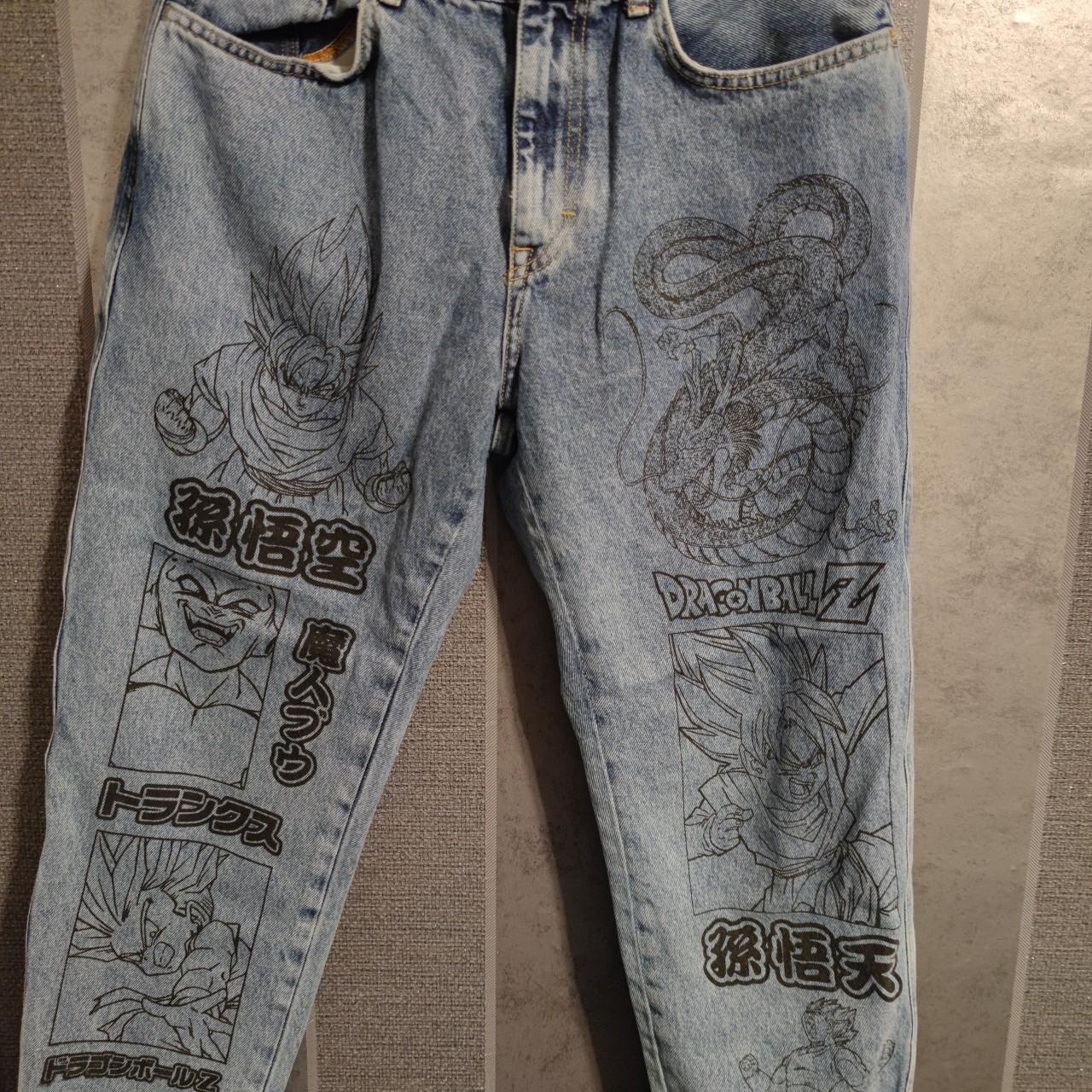 Pantalones Bershka Evangelion Bershka Dragonball Z Print Straight