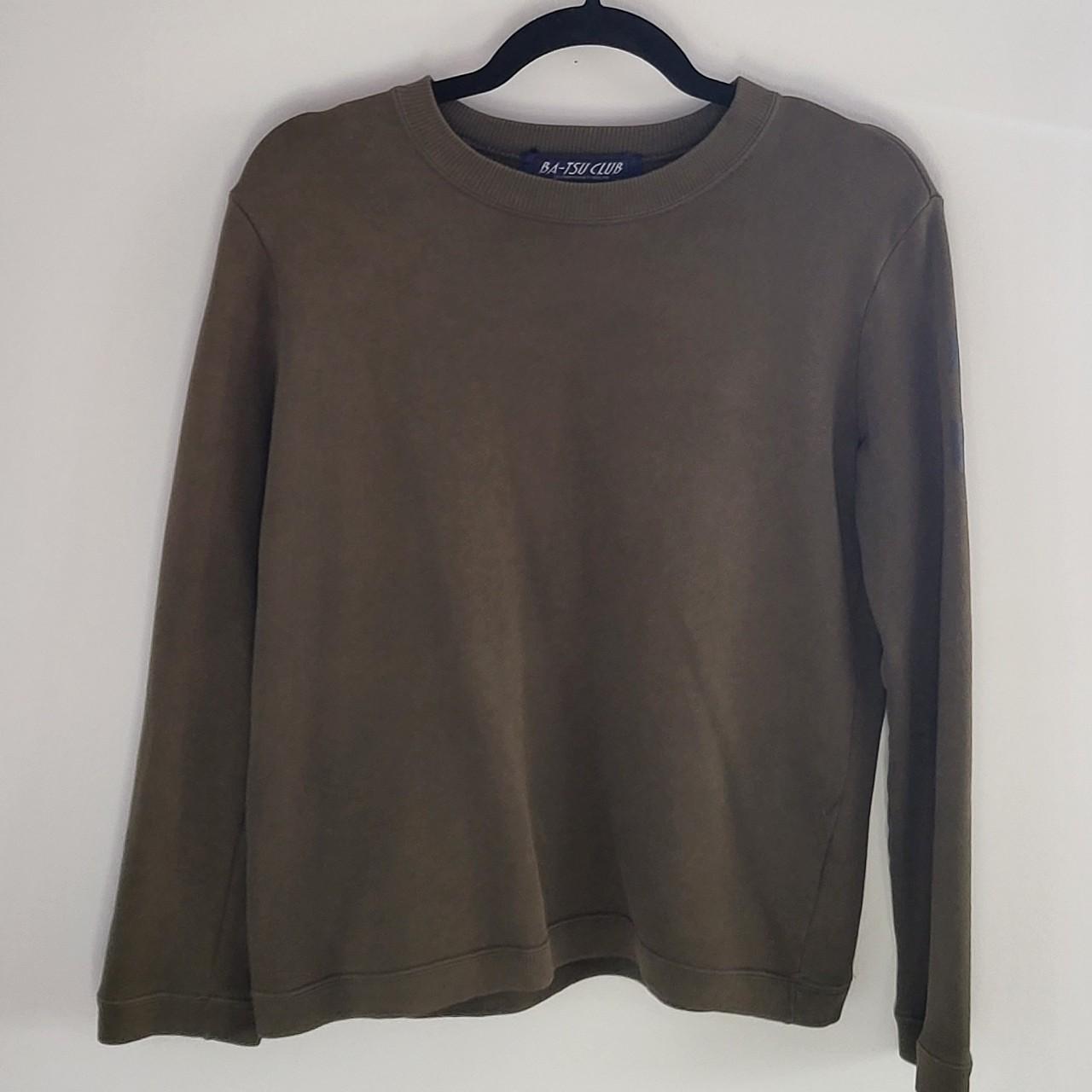 ba-tsu club *499535* military green sweater, note... - Depop