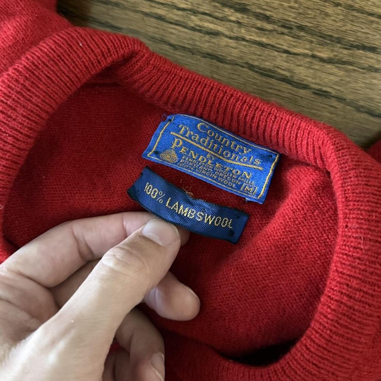 Pendleton Men's Sweater - Red - M – Pendleton Lam… - image 3