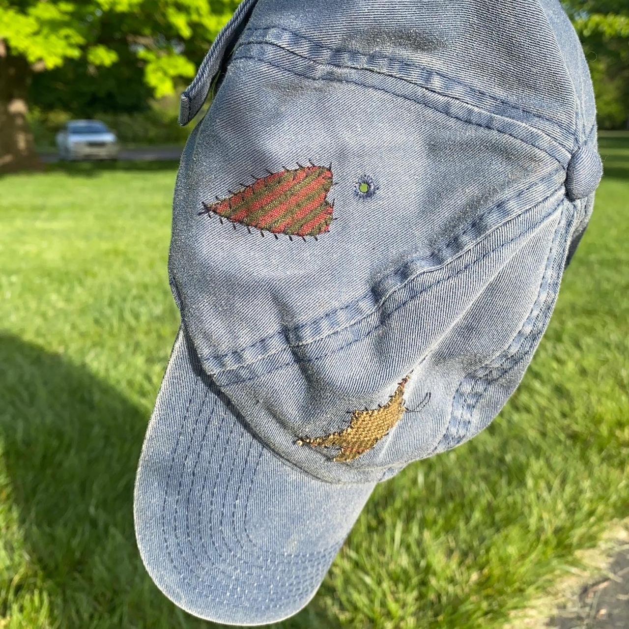 Men's Blue and Navy Hat (2)