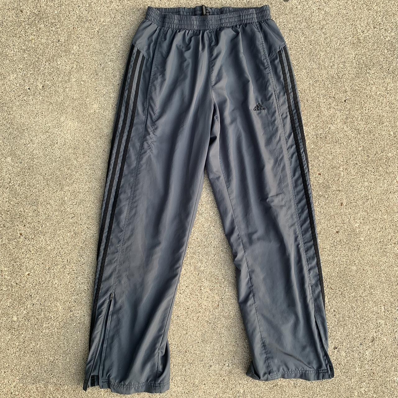 Adidas Men's Black and Grey Trousers | Depop