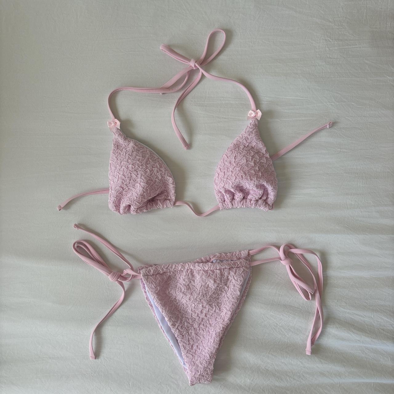 2 Piece Pink Bow Bikini Set Bikini Branded For Reach 🎀 Depop