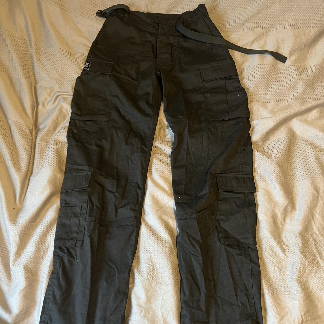 Triple black Corteiz cargos. Only worn twice. - Depop