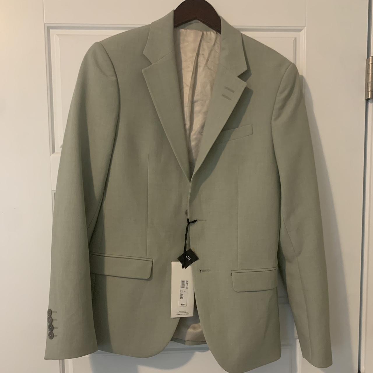 River Island Sage Green Suit Jacket Size UK 38R NWT Depop