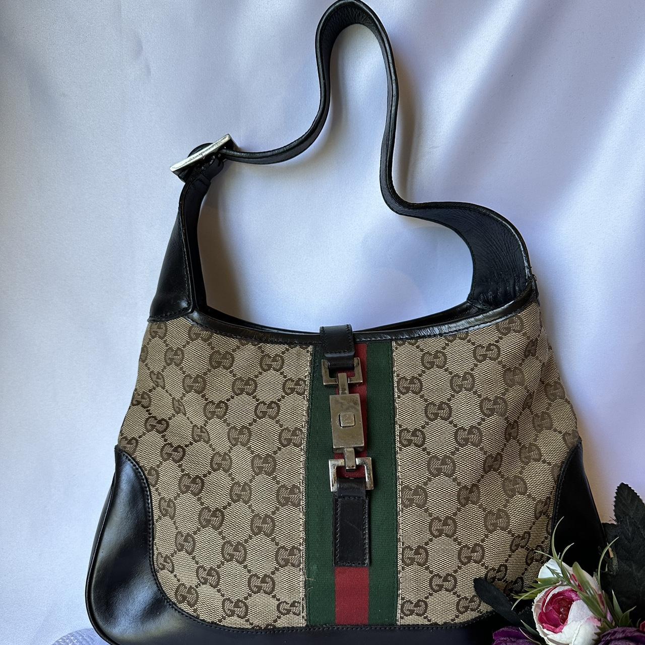 Authentic vintage Gucci jackie monogram sherry line... - Depop