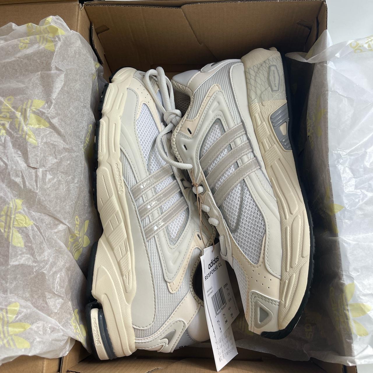 Adidas Men's White and Cream Trainers | Depop