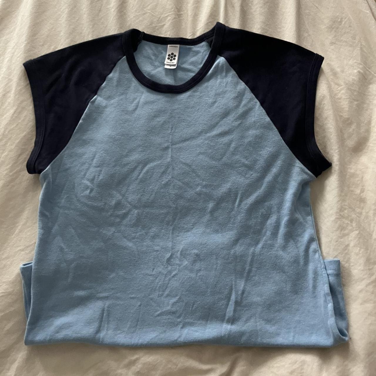 american apparel raglan baby tee - Depop