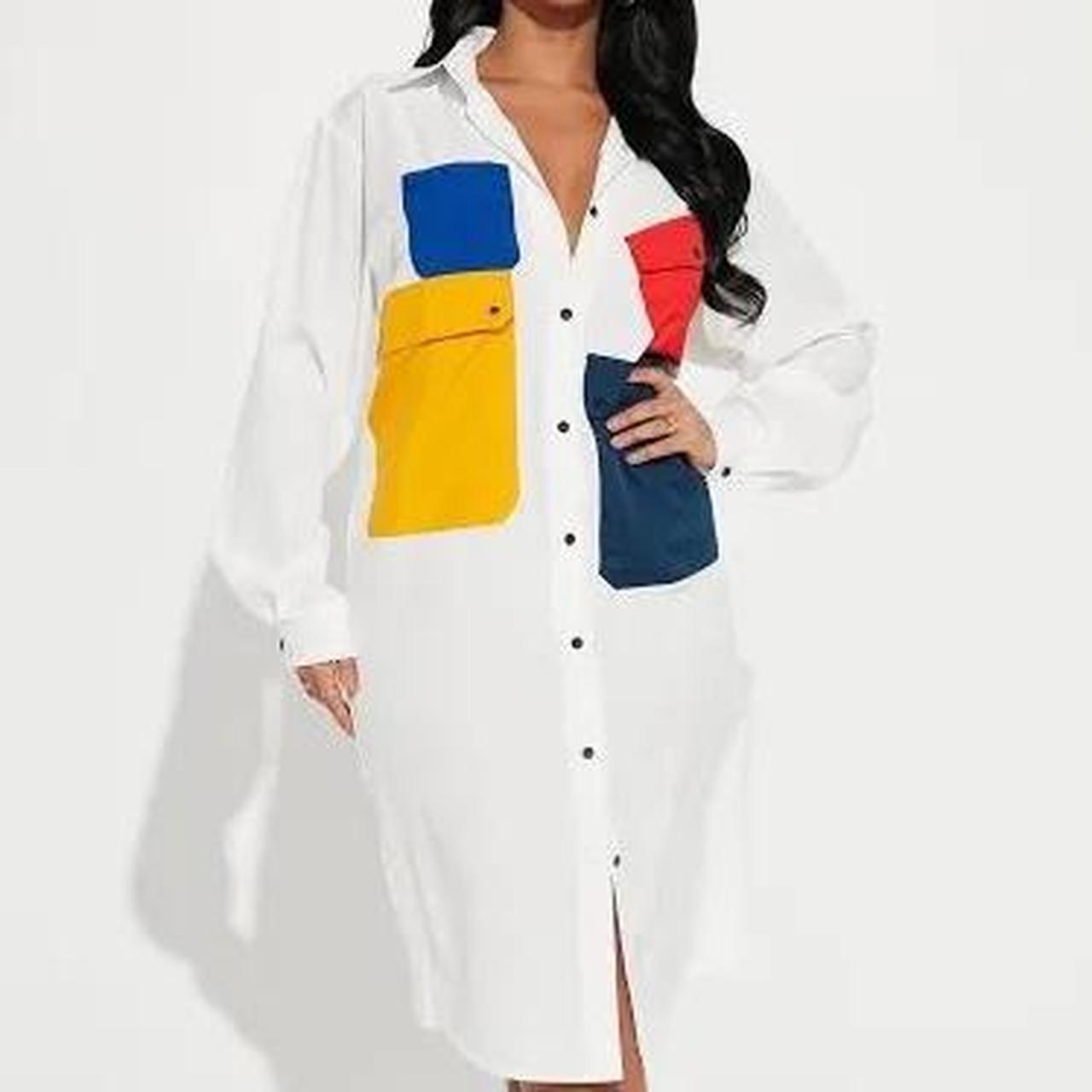 Fashion nova white shirt dress hotsell