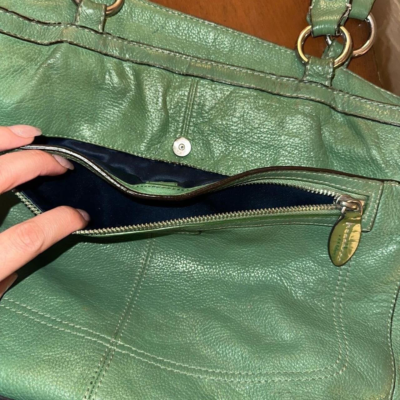 ❤️💚Green COACH Shoulder bag the carry all Rare | Depop