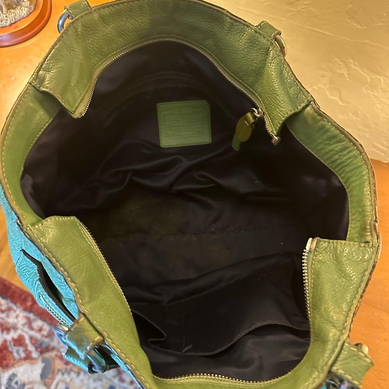 ❤️💚Green COACH Shoulder bag the carry all Rare | Depop