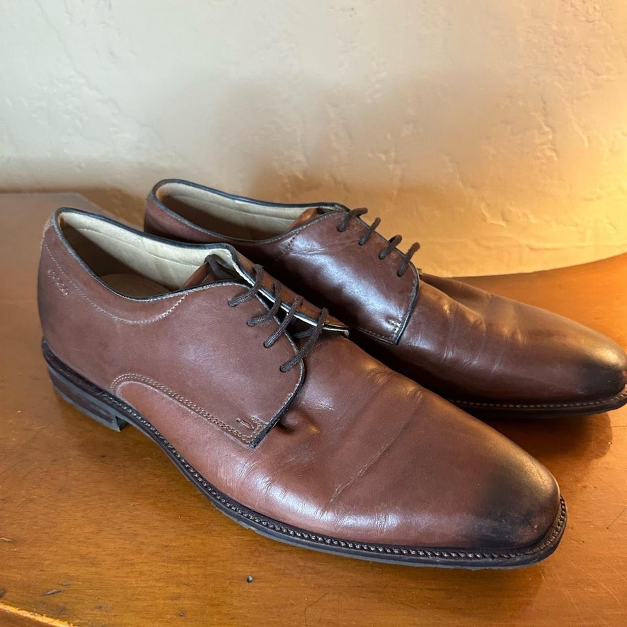 Used Men s ECCO Faro Apron Toe Tie Oxford Shoes