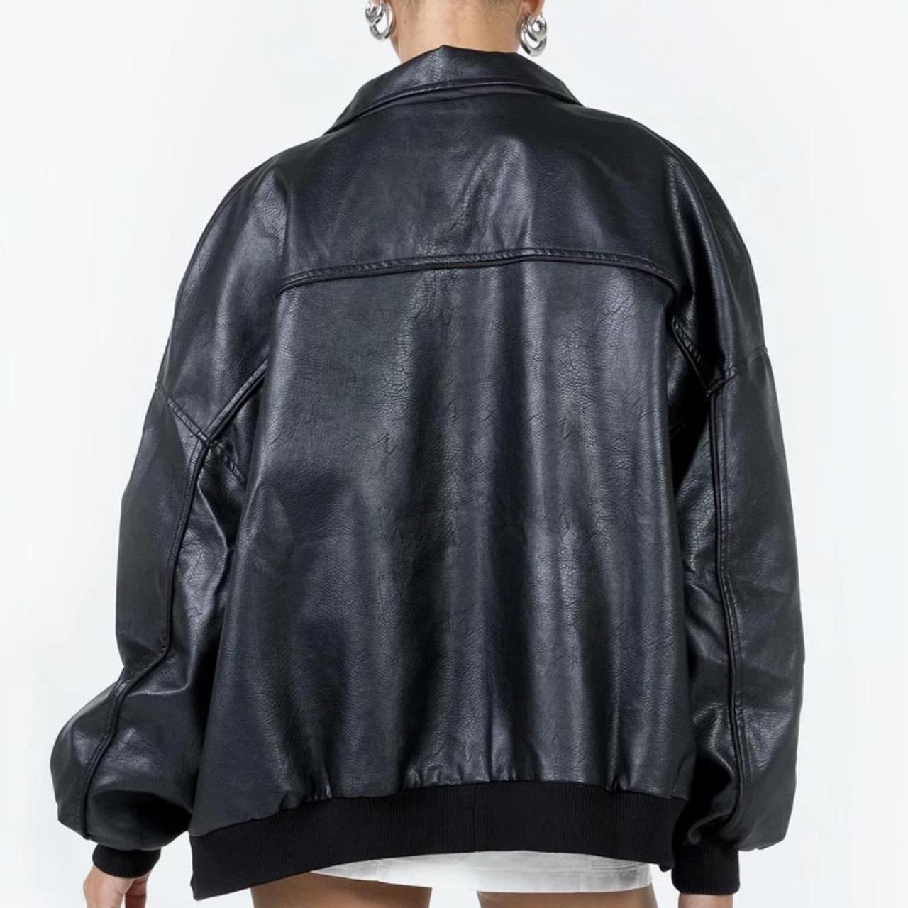 Princess Polly Goldsmith Faux Leather Bomber Jacket