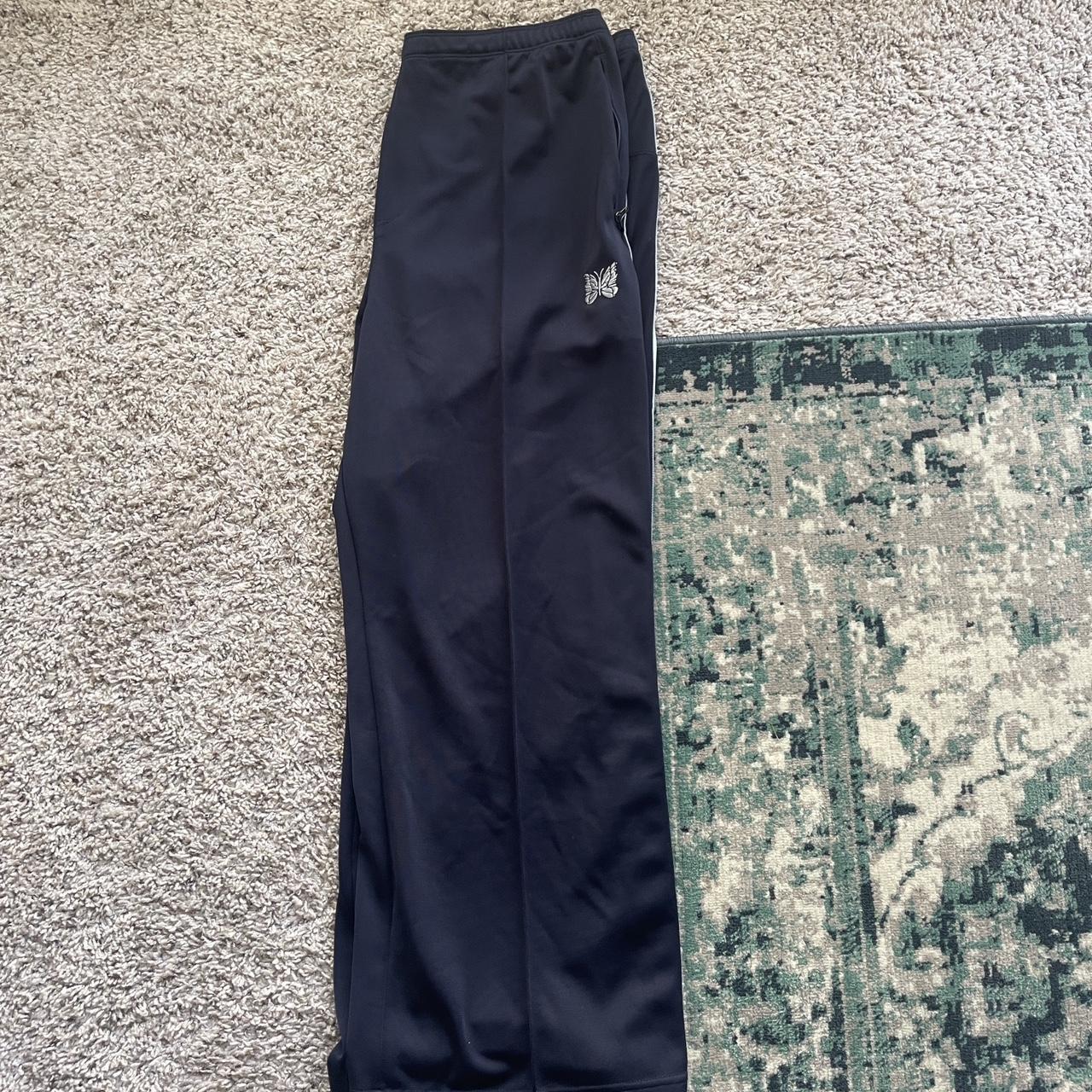Needles Men's Navy and Grey Trousers (2)