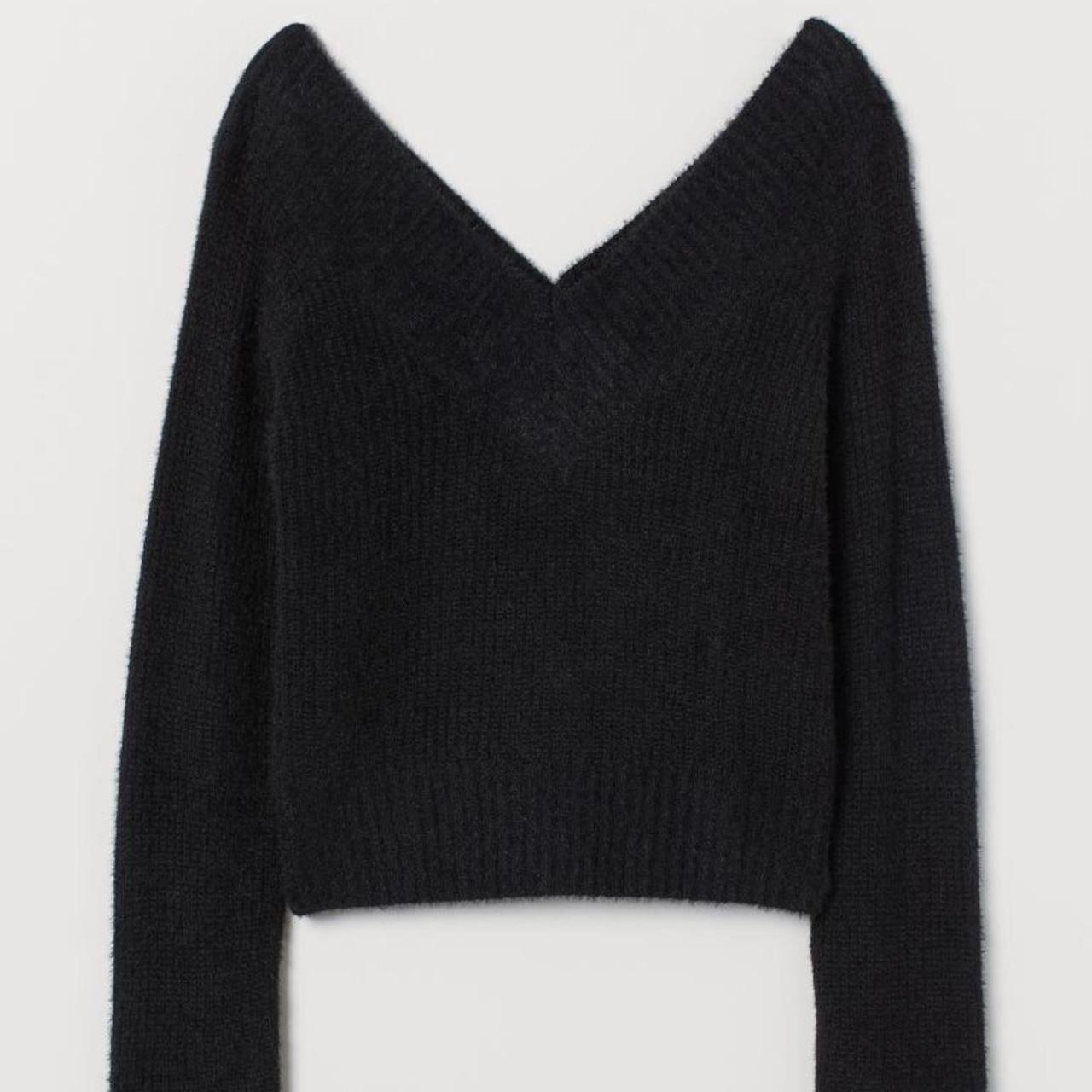 H&M Fuzzy Knit Jumper Size XS Worn Once - Depop