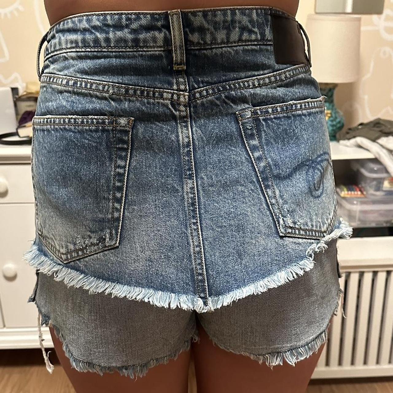 R13 double layer denim shorts barley worn great Depop