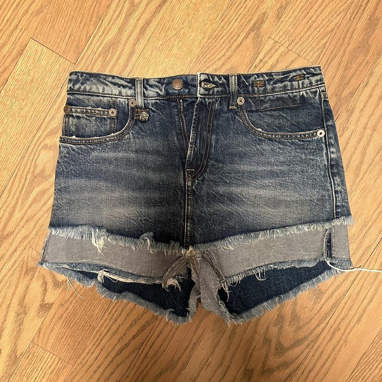 R13 double layer denim shorts barley worn great Depop