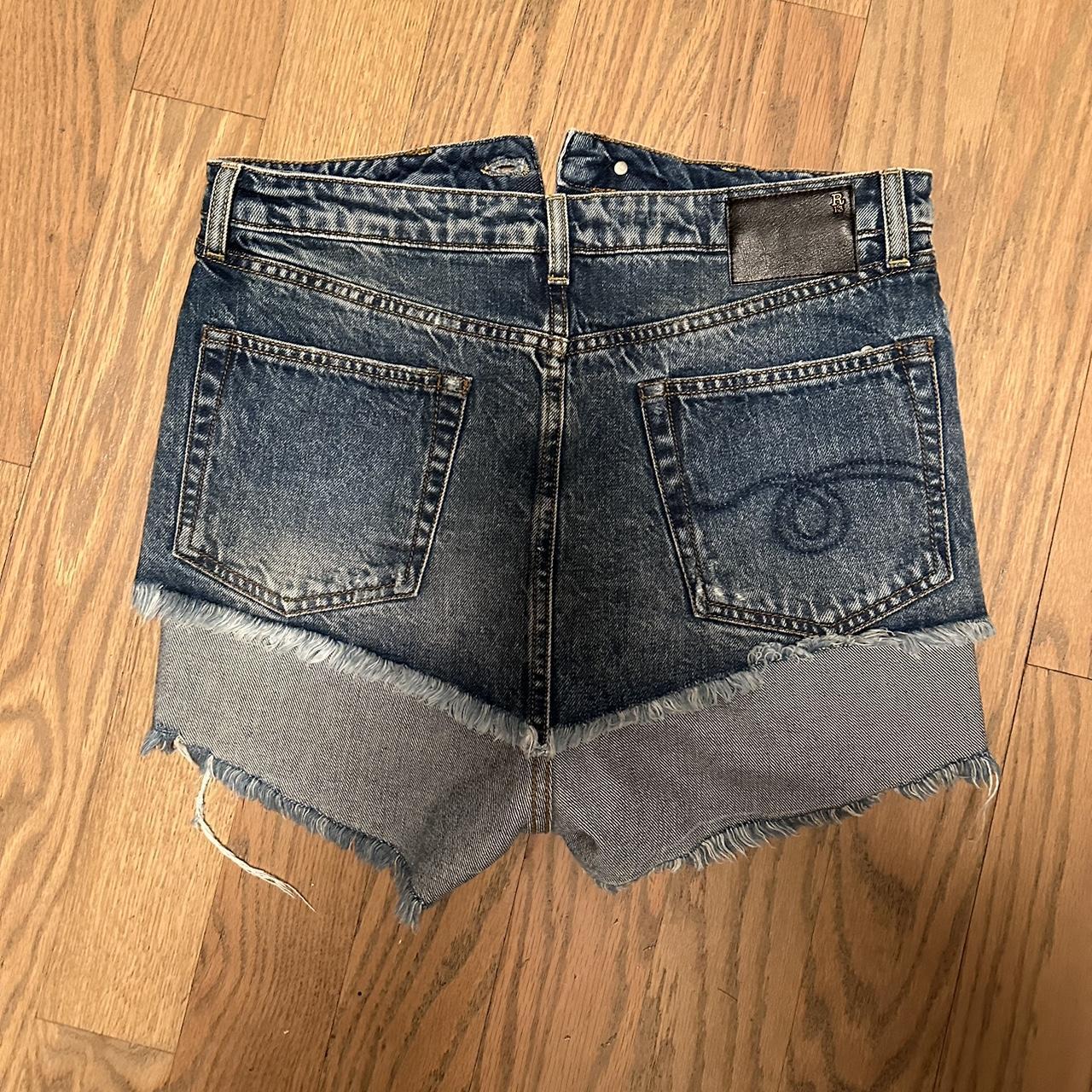 R13 double layer denim shorts barley worn great Depop