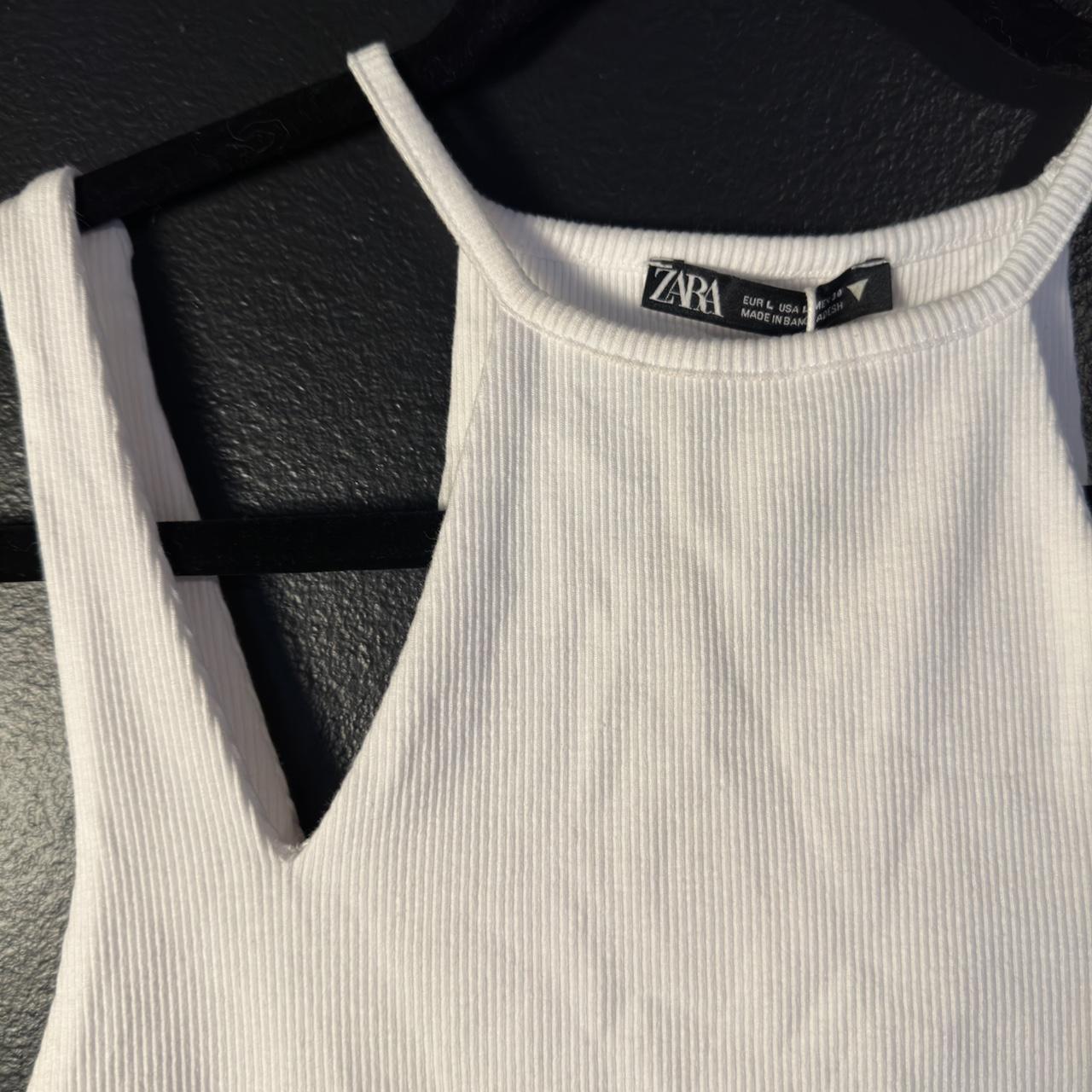 Zara Women's White Croptop Depop