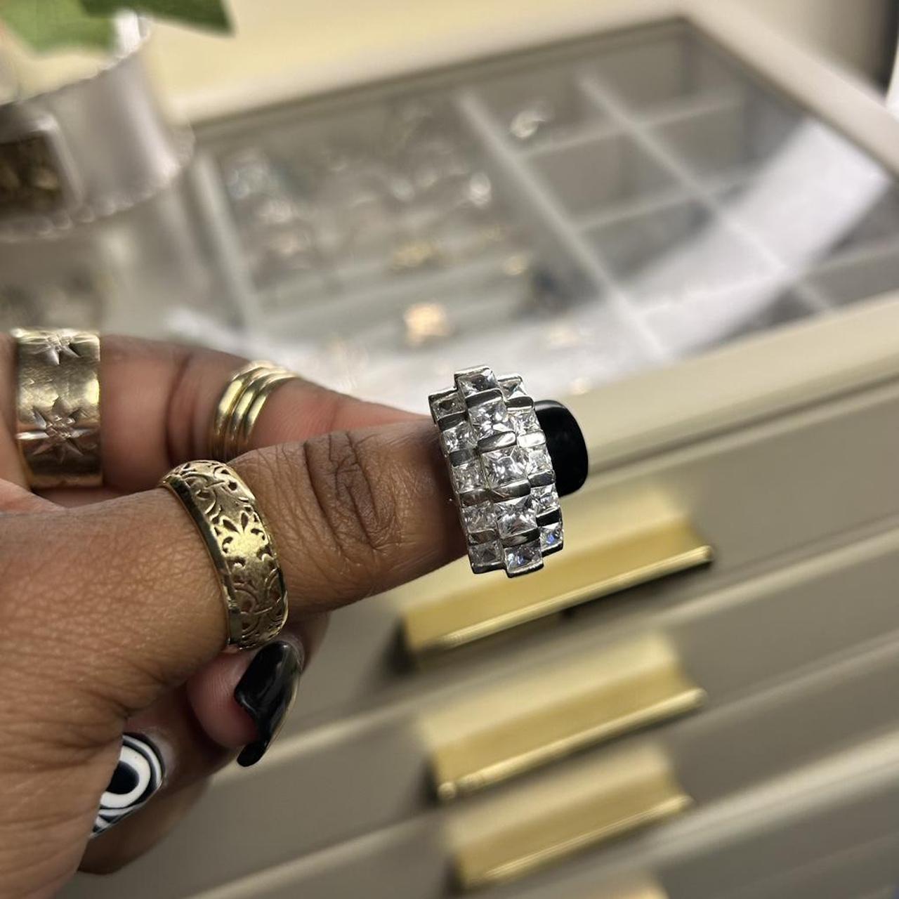 Women's Ring - Silver – Vintage solid 925 signed … - image 1