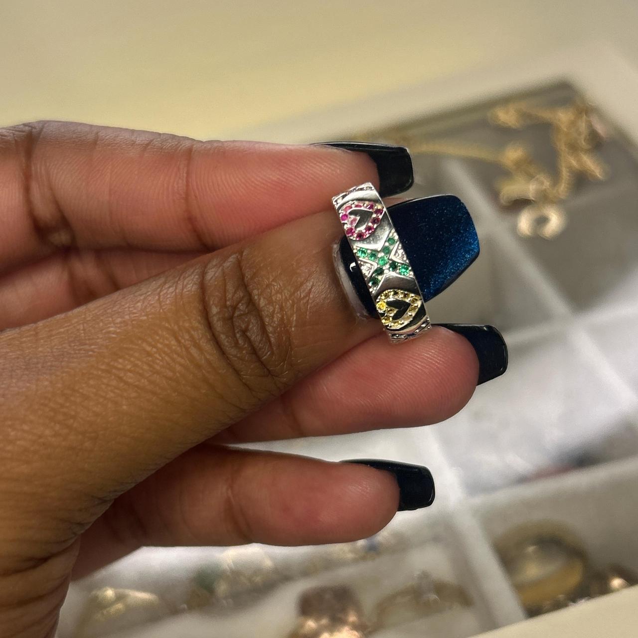 Women's Ring - Silver/Multi – Real solid 925 sign… - image 1