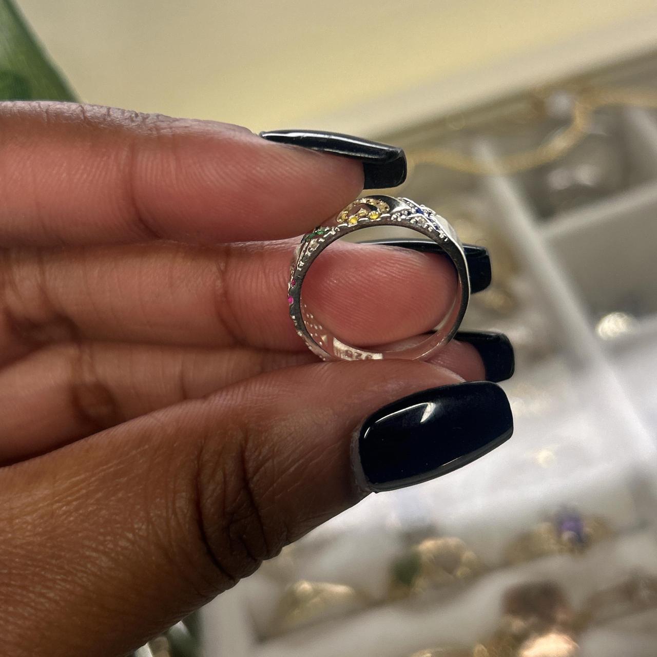 Women's Ring - Silver/Multi – Real solid 925 sign… - image 4