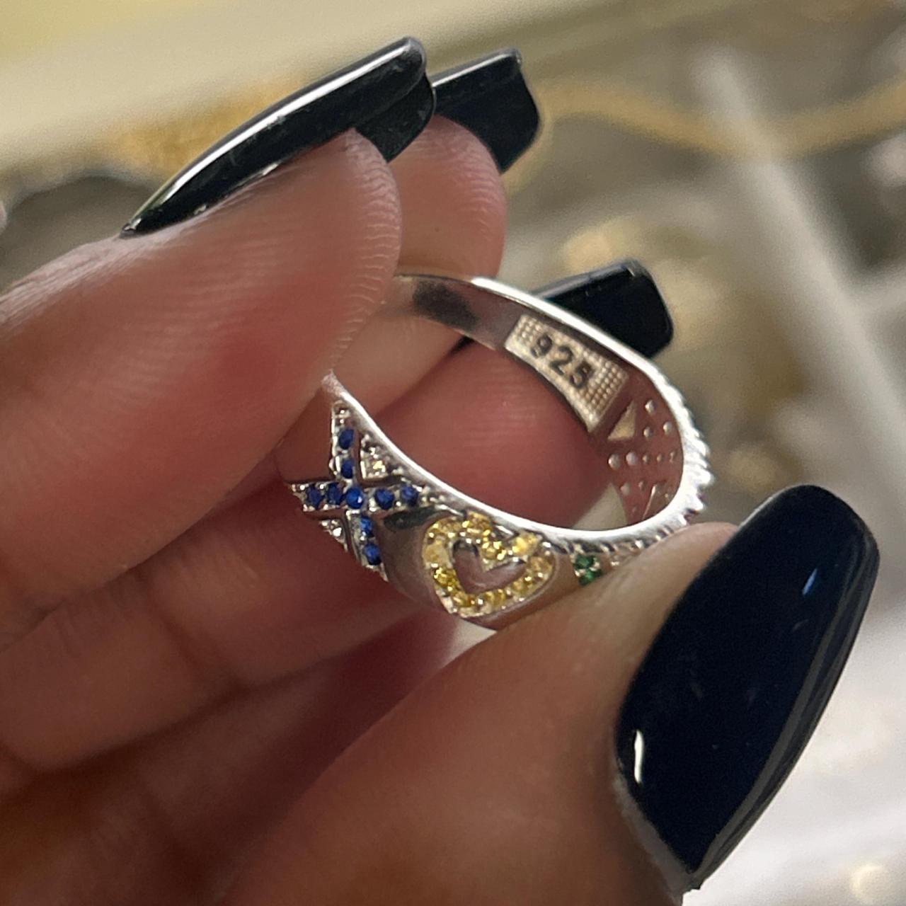 Women's Ring - Silver/Multi – Real solid 925 sign… - image 5