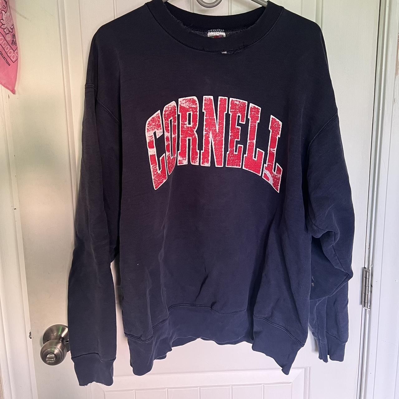 Vintage Cornell Crewneck - Good distressing - Stain... - Depop