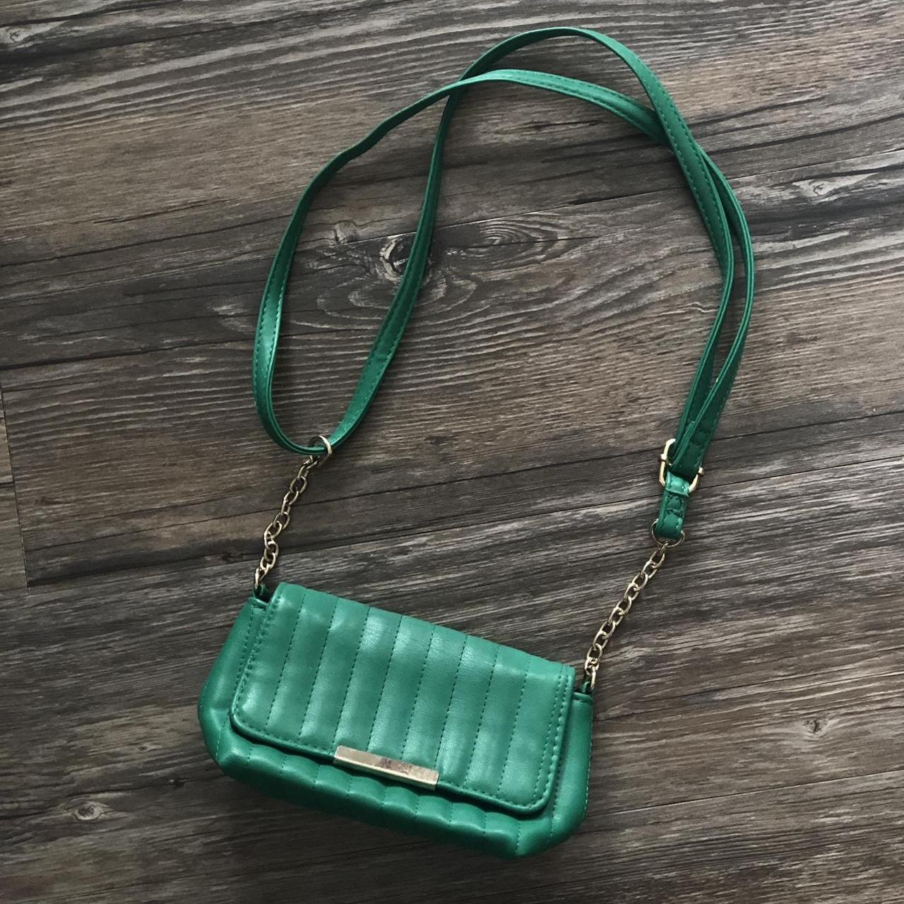 Primark Women's Green and Gold Bag Depop